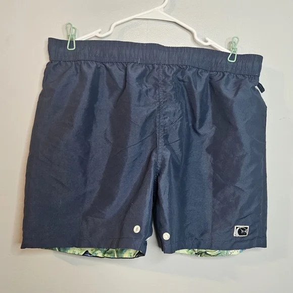🩵Wave Life Mens Swim Shorts Trunks Reversible Fish Blue Green Sz 36💚 - Picture 8 of 8
